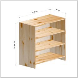 横幅81-90／高さ81-90／奥行45cmの棚ユニット