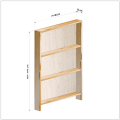 横幅71-80／高さ101-110／奥行10cmの棚ユニット