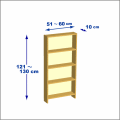 横幅51-60／高さ121-130／奥行10cmの棚ユニット