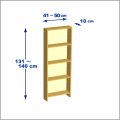 横幅41-50／高さ131-140／奥行10cmの棚ユニット