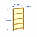 横幅61-70／高さ131-140／奥行10cmの棚ユニット