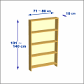 横幅71-80／高さ131-140／奥行10cmの棚ユニット