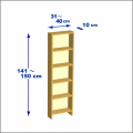 横幅31-40／高さ141-150／奥行10cmの棚ユニット