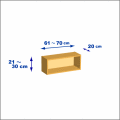 横幅61-70／高さ21-30／奥行20cmの棚ユニット