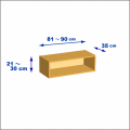 横幅81-90／高さ21-30／奥行35cmの棚ユニット