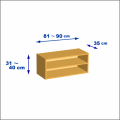 横幅81-90／高さ31-40／奥行35cmの棚ユニット