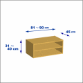 横幅81-90／高さ31-40／奥行45cmの棚ユニット