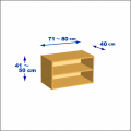 横幅71-80／高さ41-50／奥行40cmの棚ユニット