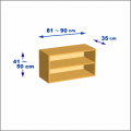 横幅81-90／高さ41-50／奥行35cmの棚ユニット