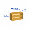 横幅81-90／高さ41-50／奥行40cmの棚ユニット