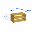横幅81-90／高さ41-50／奥行45cmの棚ユニット