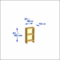 横幅21-30／高さ51-60／奥行10cmの棚ユニット