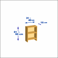 横幅31-40／高さ51-60／奥行15cmの棚ユニット
