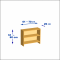 横幅61-70／高さ51-60／奥行20cmの棚ユニット