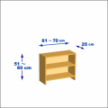 横幅61-70／高さ51-60／奥行25cmの棚ユニット