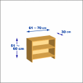 横幅61-70／高さ51-60／奥行30cmの棚ユニット