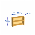 横幅71-80／高さ51-60／奥行20cmの棚ユニット