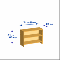 横幅71-80／高さ51-60／奥行25cmの棚ユニット