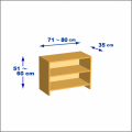 横幅71-80／高さ51-60／奥行35cmの棚ユニット