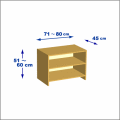 横幅71-80／高さ51-60／奥行45cmの棚ユニット