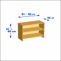 横幅81-90／高さ51-60／奥行35cmの棚ユニット