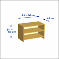 横幅81-90／高さ51-60／奥行45cmの棚ユニット