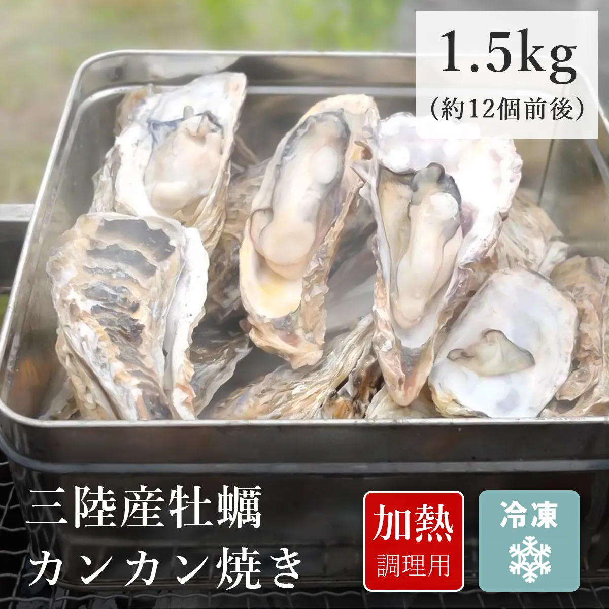 みんなで豪快、漁師めし。みやぎの冷凍牡蠣カンカン焼き【軍手・ナイフ付き】