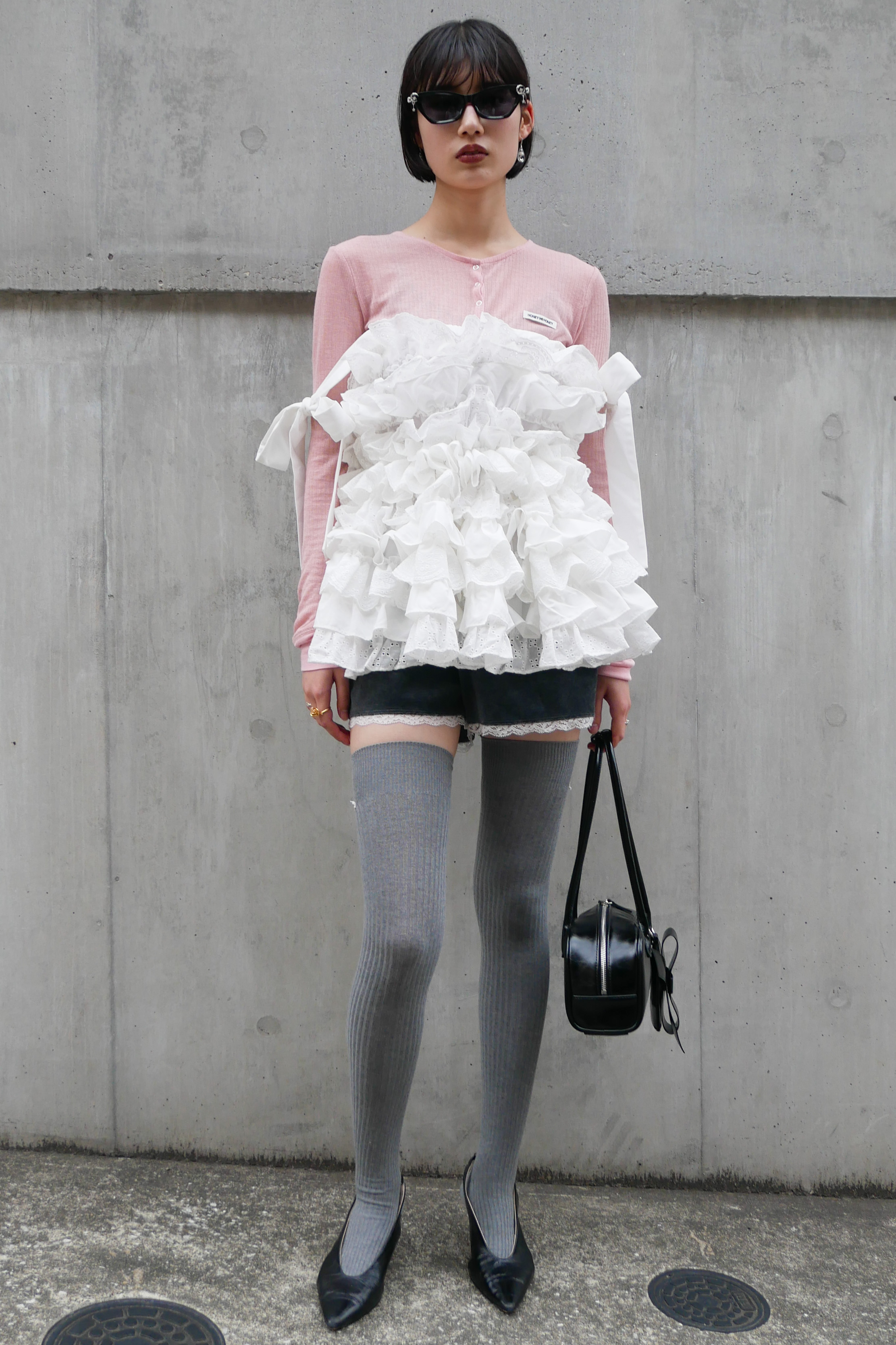 cotton lace tiered camisole | HONEY MI HONEY