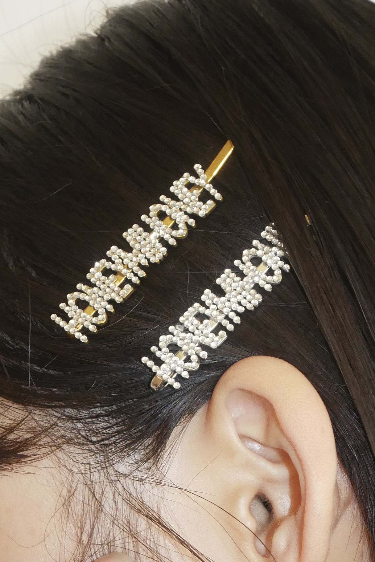 【HONEY MI HONEY】HONEY logo stone hairpin