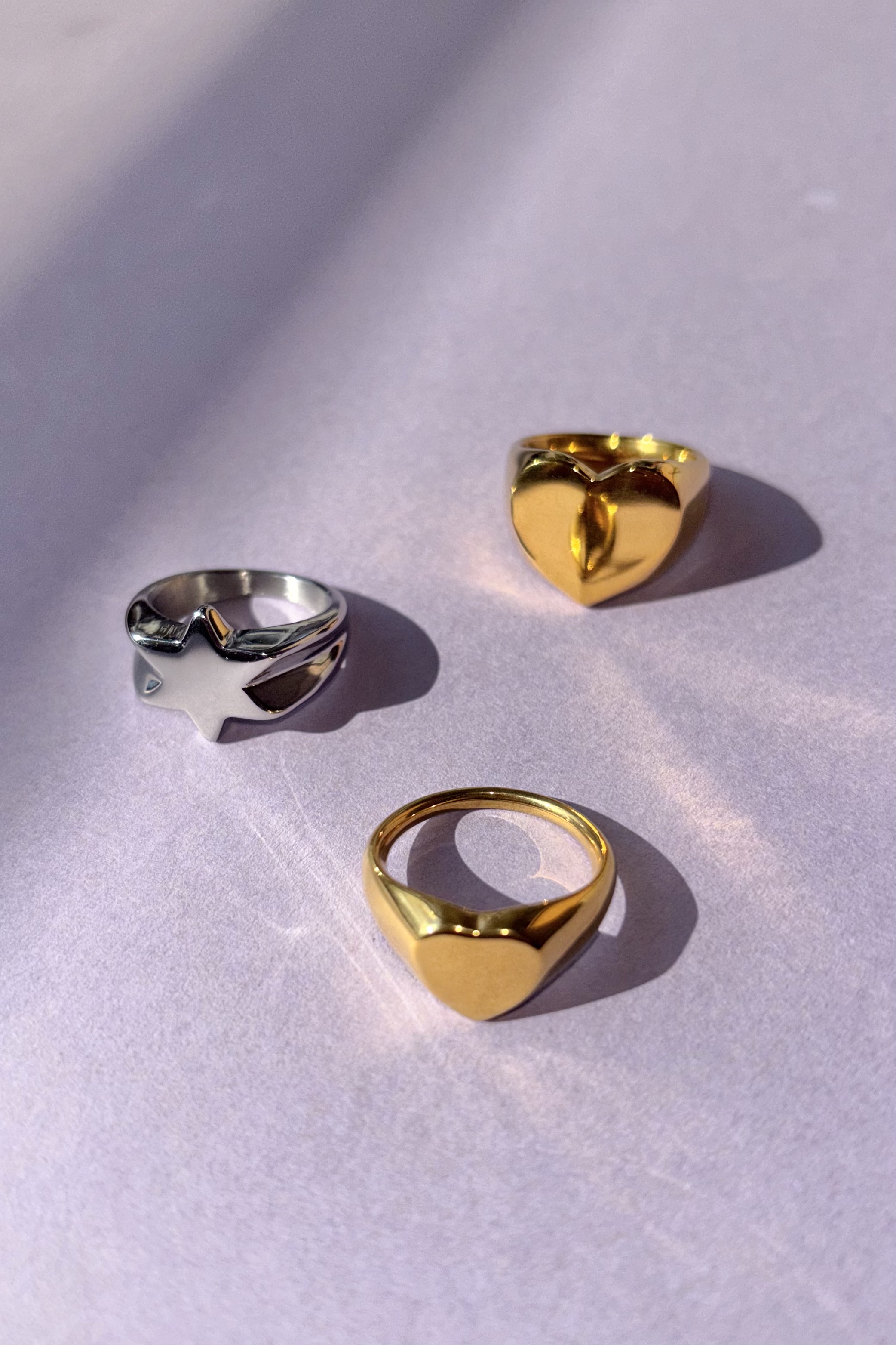 【HONEY MI HONEY】stainless heart star ring