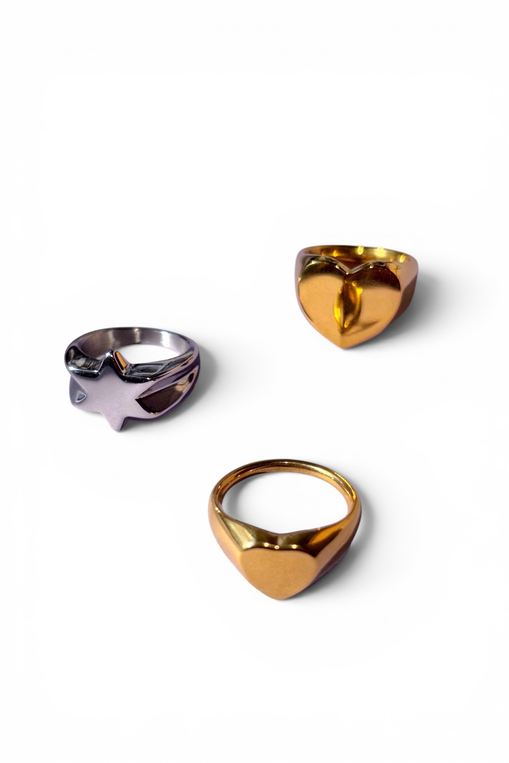 【HONEY MI HONEY】stainless heart star ring
