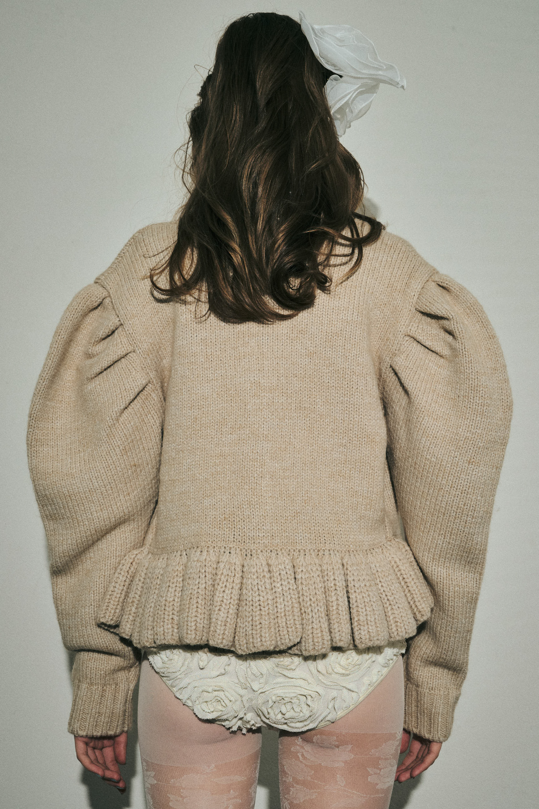 bijou puff knit cardigan | HONEY MI HONEY