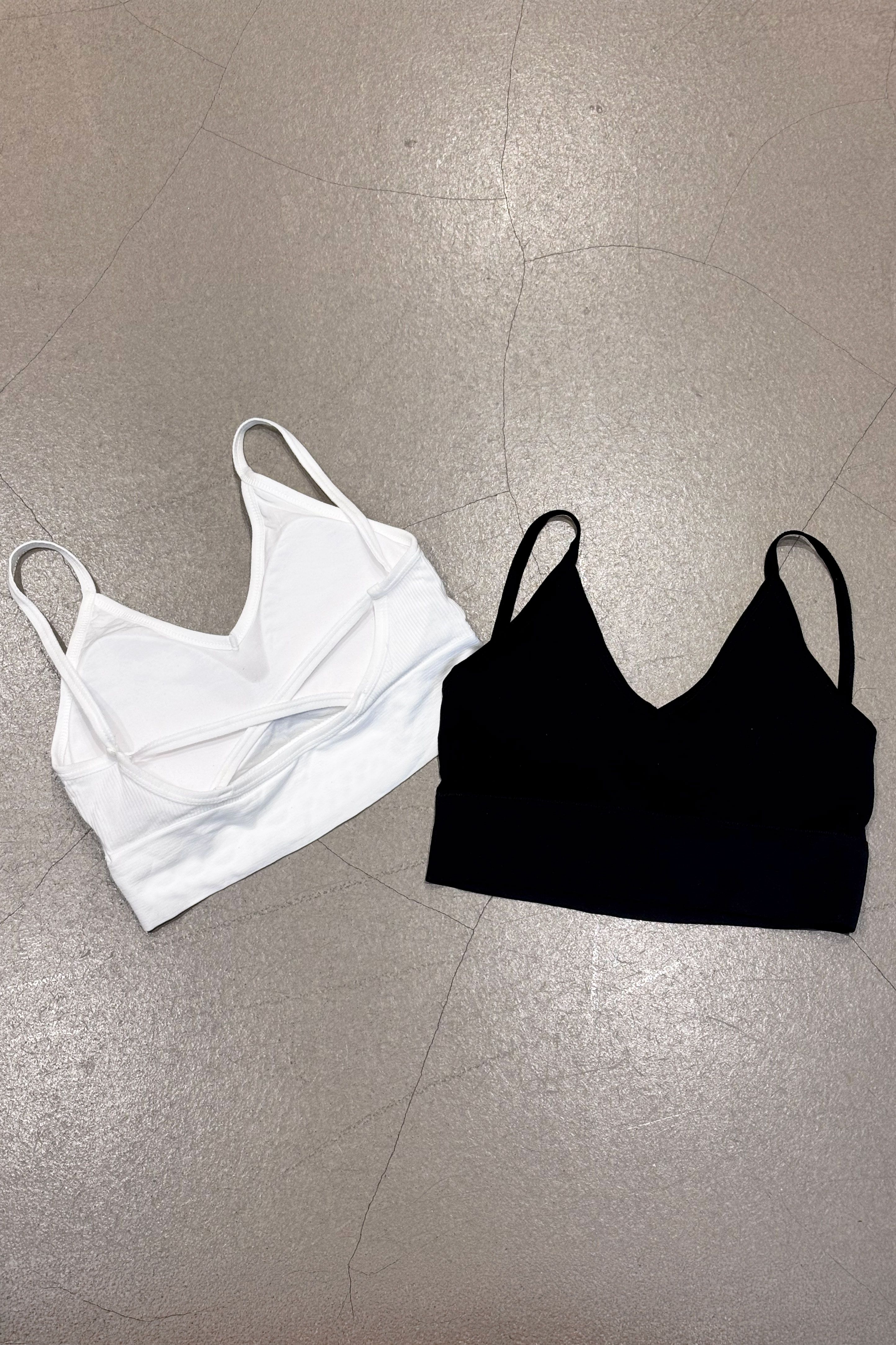 【HONEY MI HONEY】cup in back cross line bra top