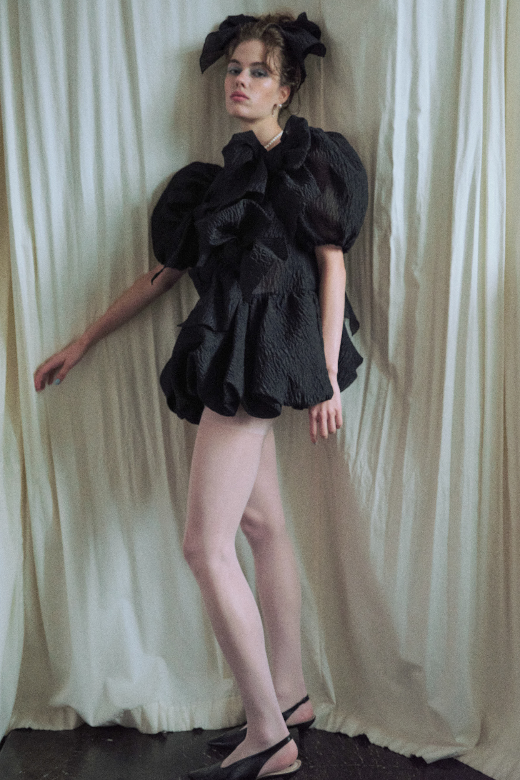 ESPRIT】multi fit airy jacquard ribbon tunic one-piece HONEY.MALL