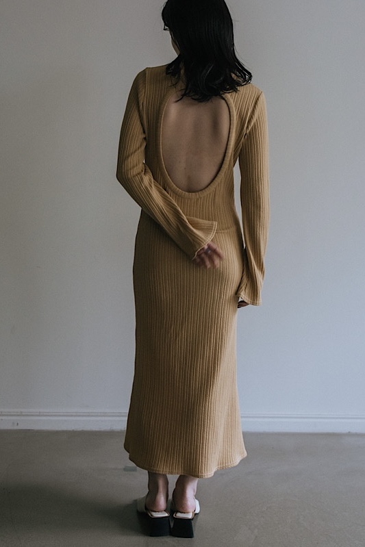 【MAISON ELLIE】backopen rib one-piece