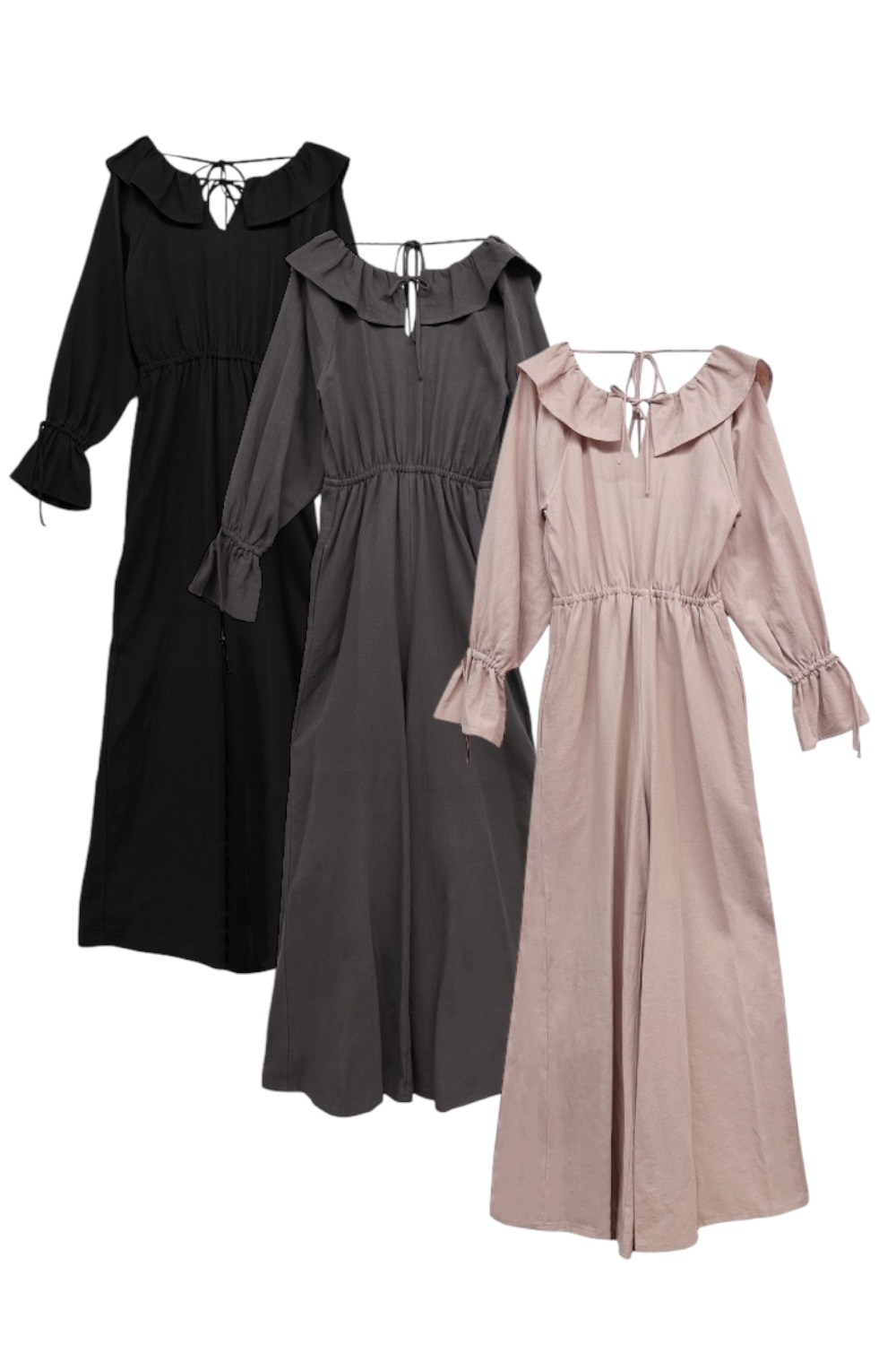 back open linen all-in-one