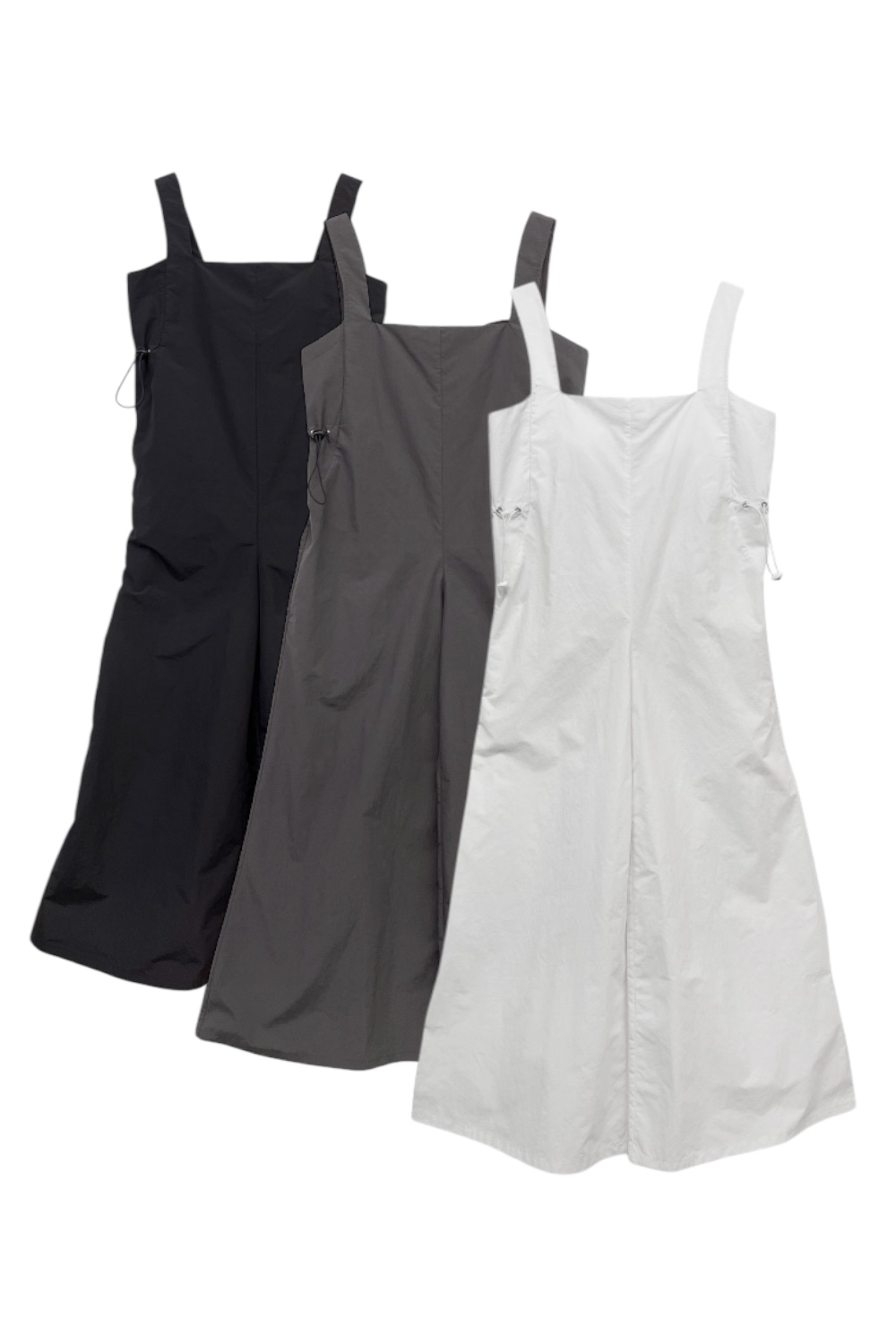 【HONEY MI HONEY】taffeta ribbon jump suit