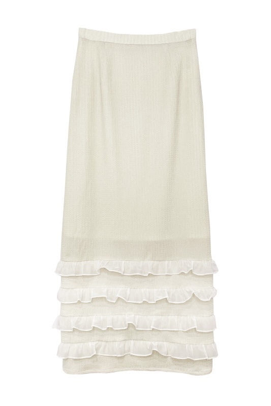 【HONEY MI HONEY】tiered frill long skirt