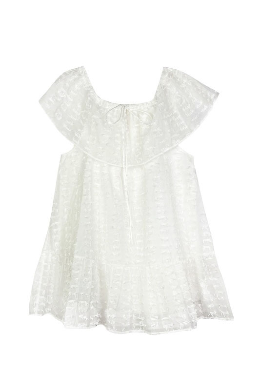 【HONEY MI HONEY】two-way fringe organdie tunic