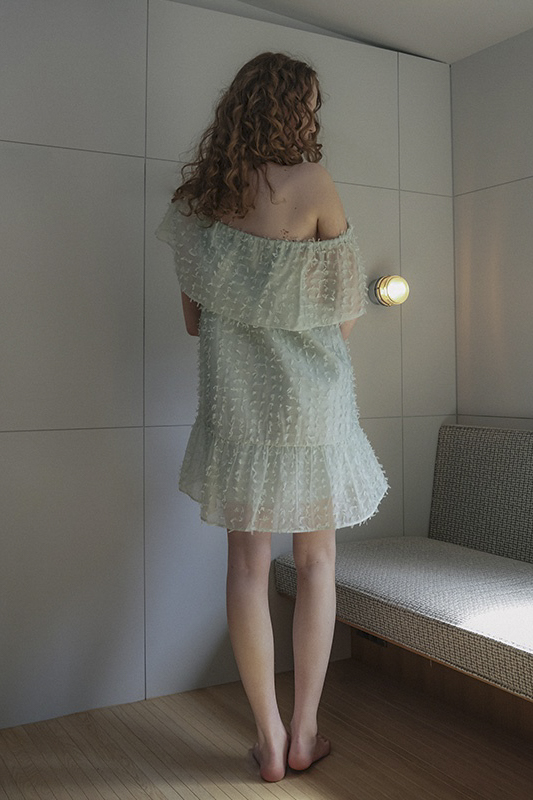 two-way fringe organdie tunic