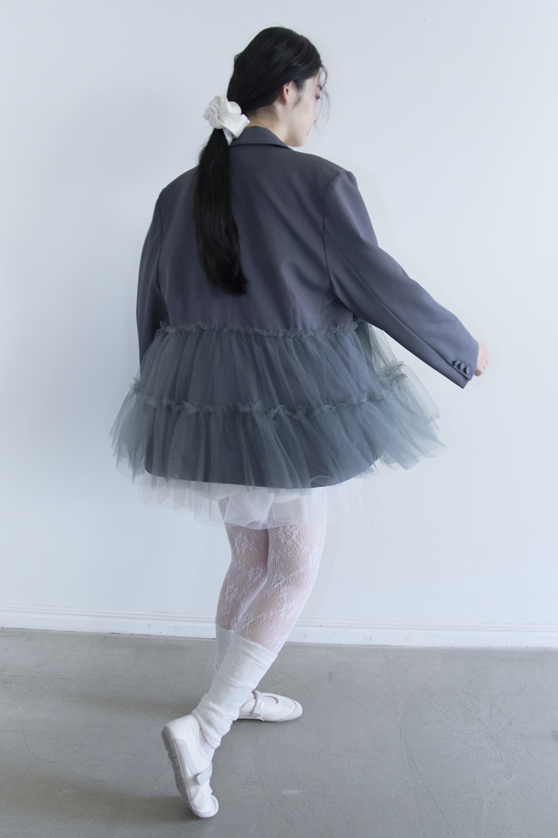 HONEY MI HONEY｜tulle peplum jacket