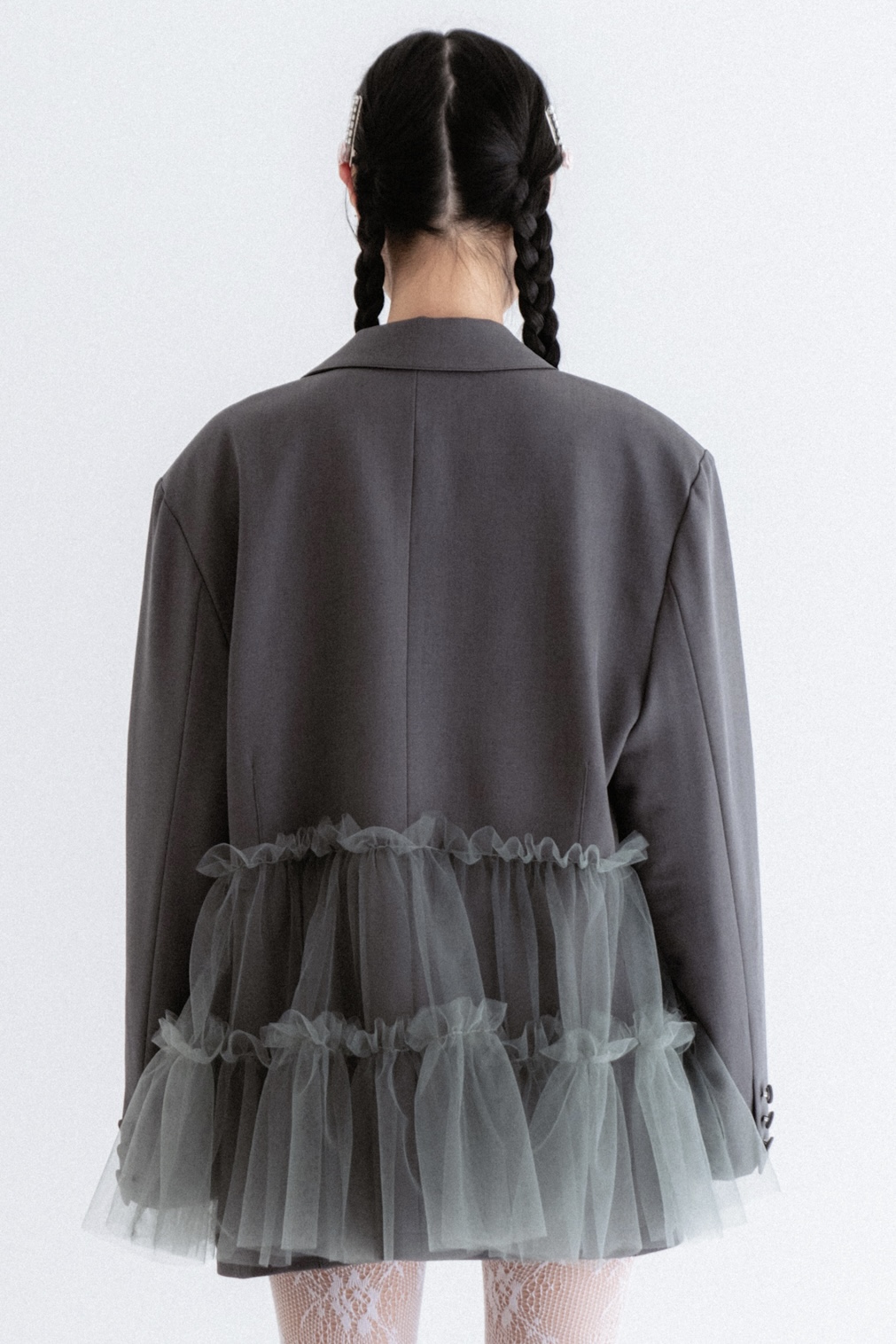 HONEY MI HONEY｜tulle peplum jacket