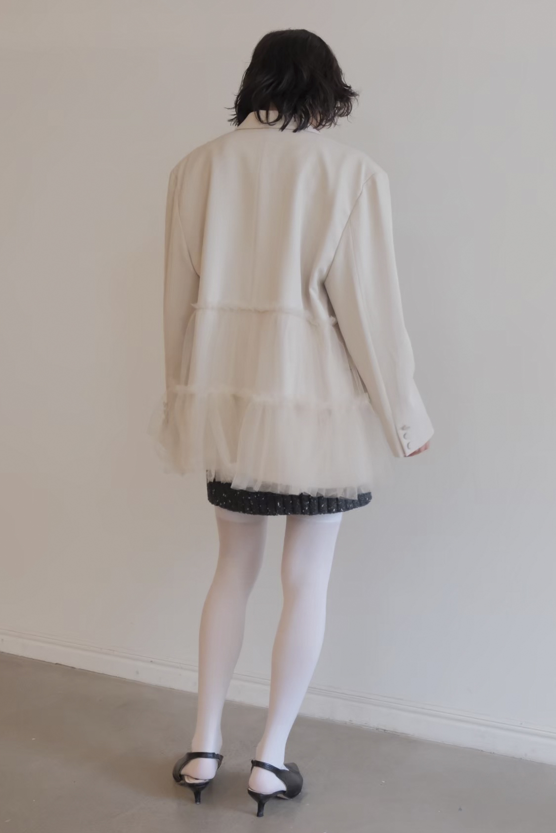 HONEY MI HONEY｜tulle peplum jacket