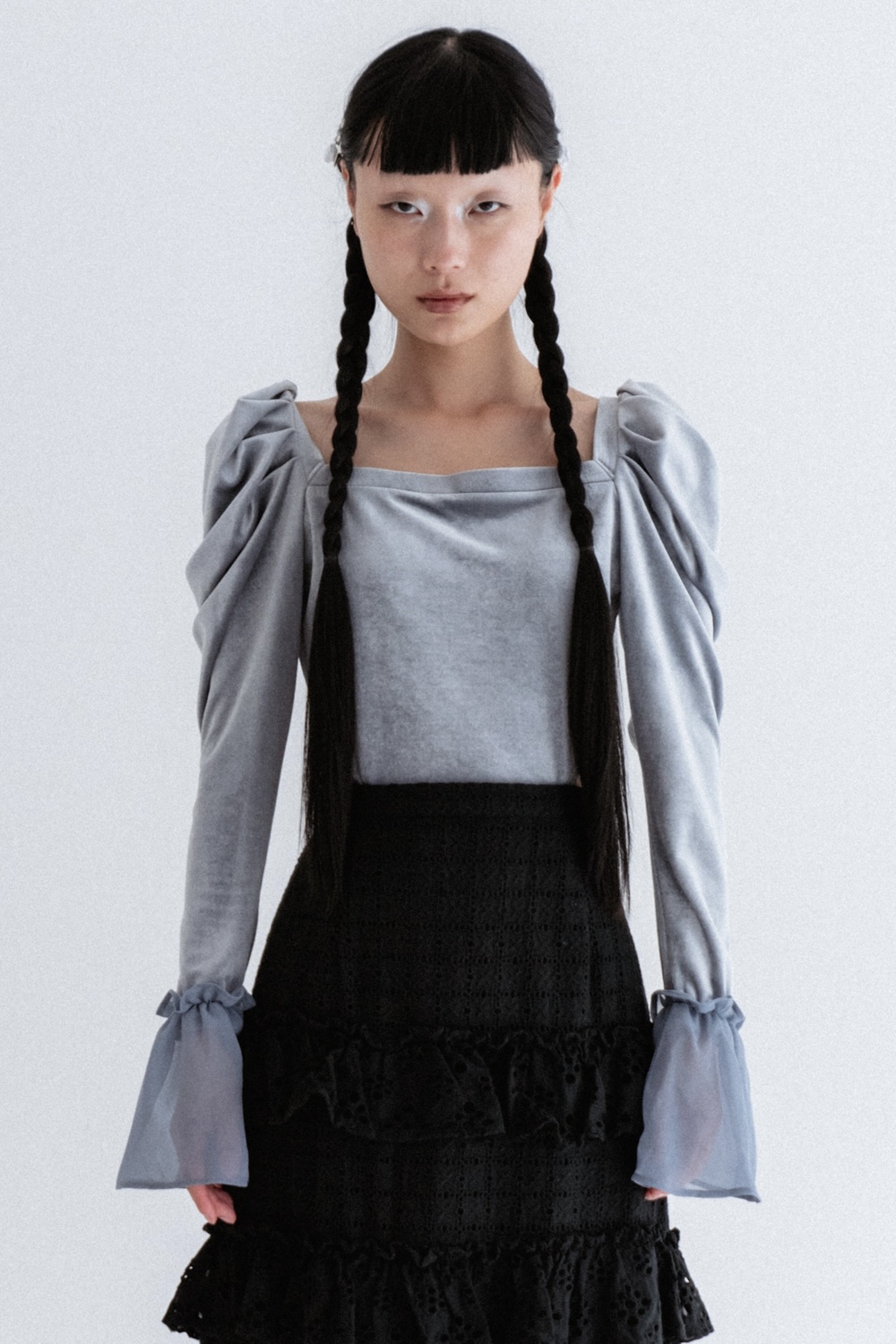 【HONEY MI HONEY】velour frill body suit velour frill body suit