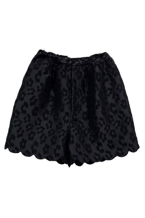 flower jacquard short pants