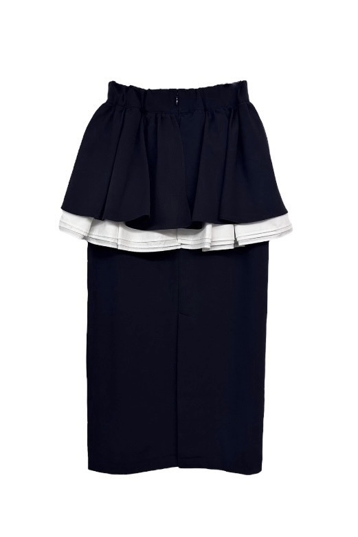 peplum frill tight skirt