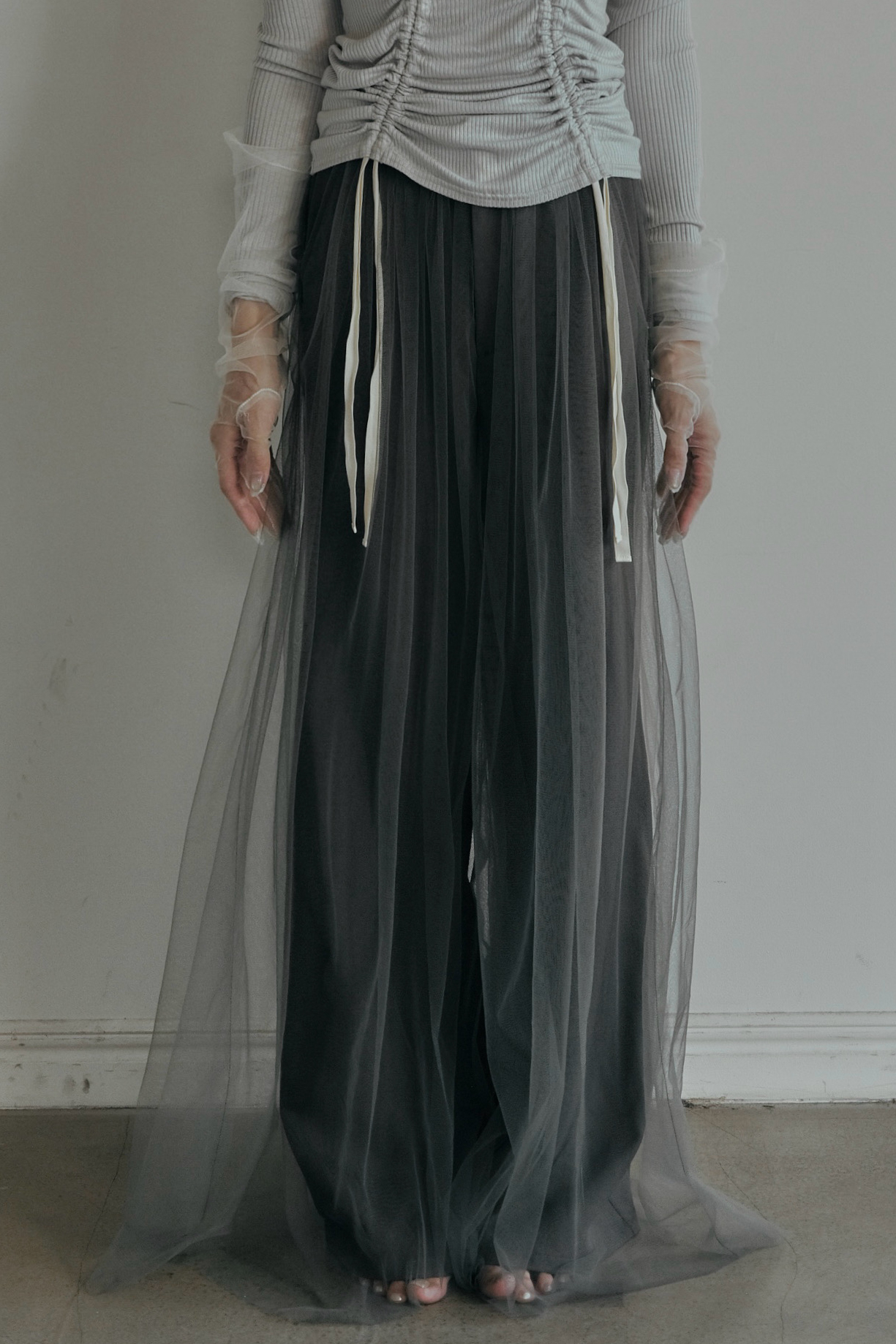 HONEY MI HONEY｜tulle layered pants