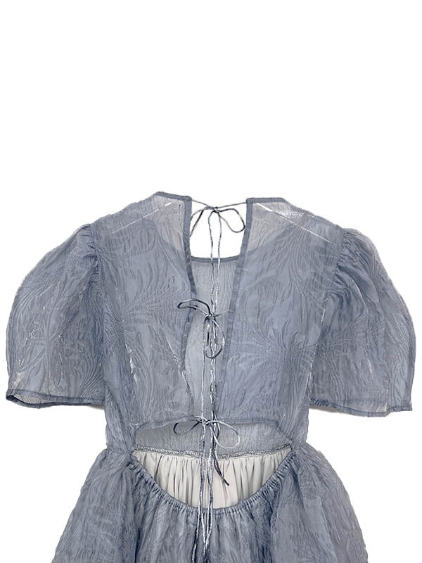HONEY MI HONEY｜jacquard puff sleeve tunic