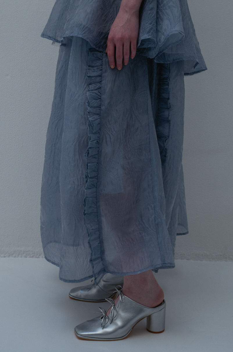 HONEY MI HONEY｜jacquard organdie frill skirt