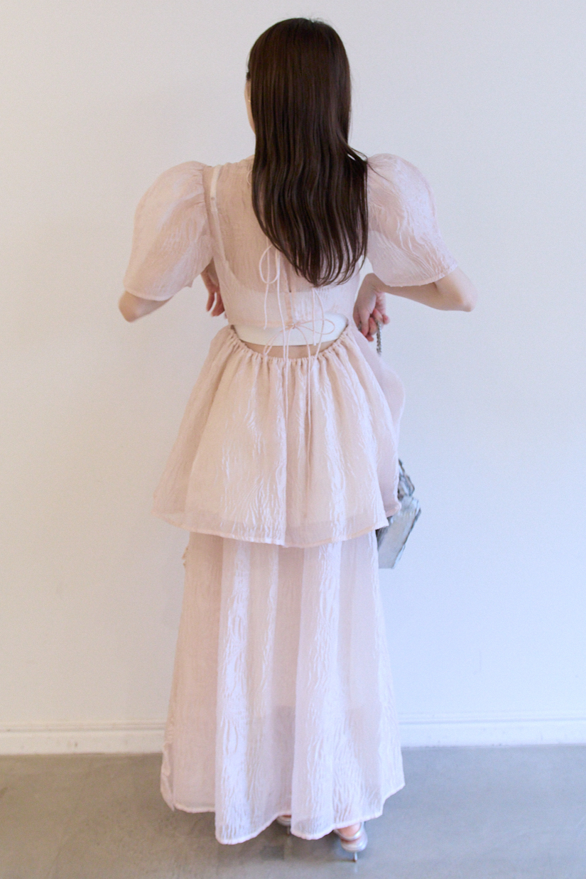 HONEY MI HONEY｜jacquard organdie frill skirt